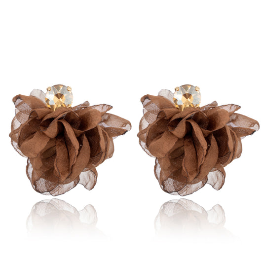 Flora Shine Earring- Chocolate