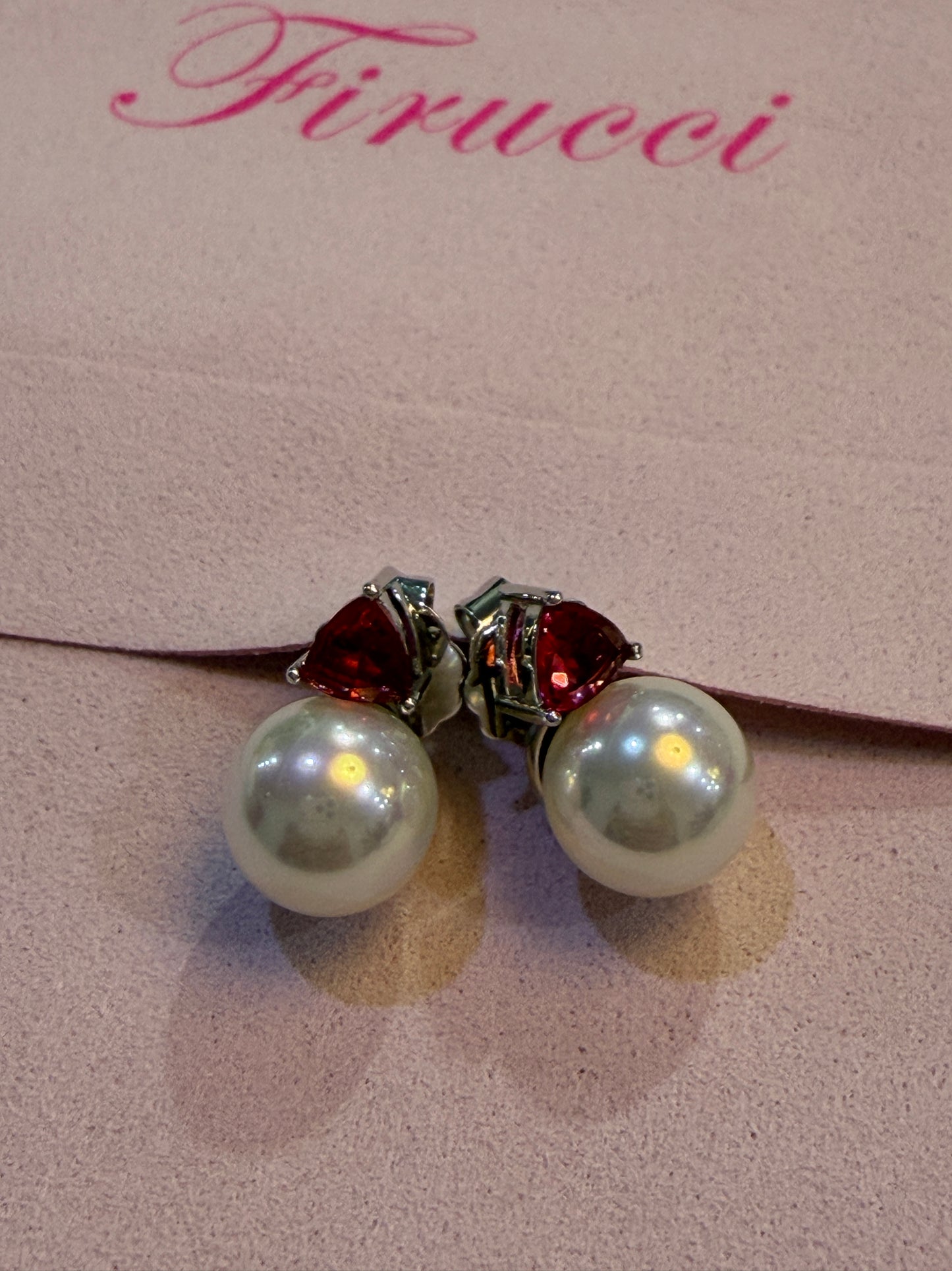 Firucci Pearl & Pink Crystal Drop