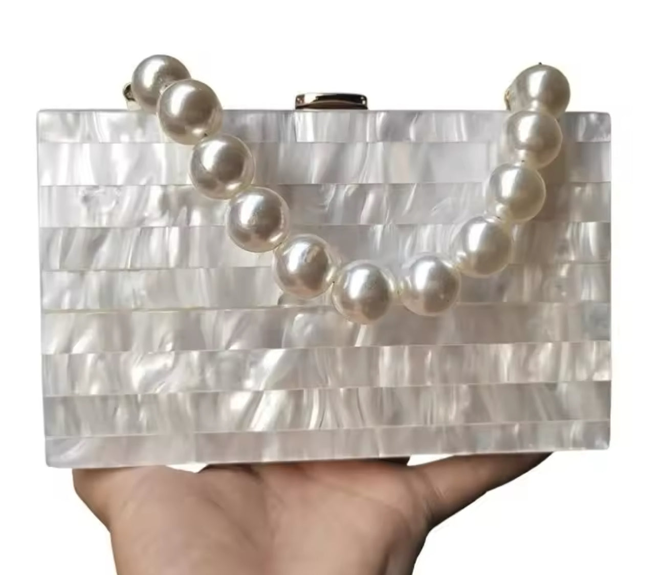 Pearlescent Acrylic Clutch