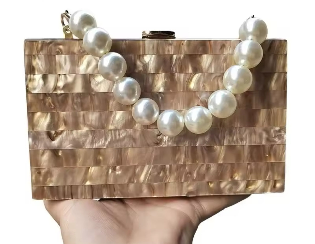 Pearlescent Acrylic Clutch