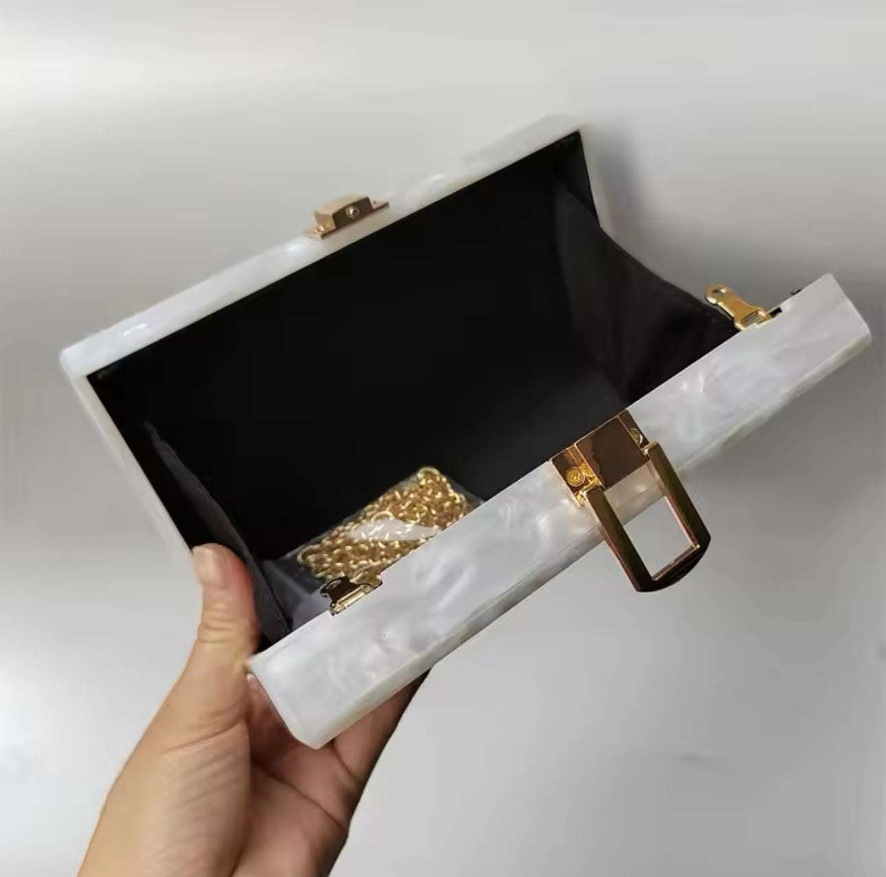 Pearlescent Acrylic Clutch