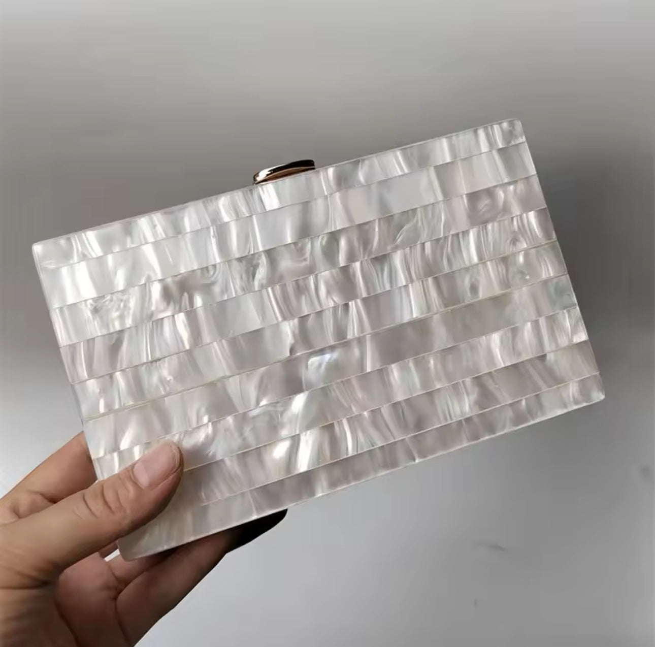 Pearlescent Acrylic Clutch
