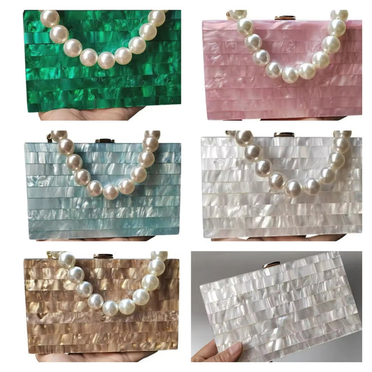 Pearlescent Acrylic Clutch