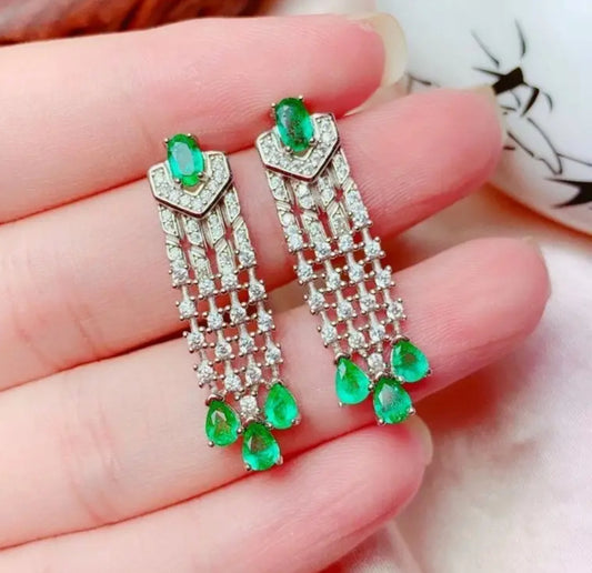 Natural Emerald Earrings