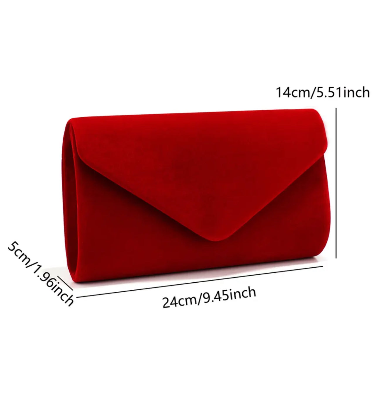 Forrest Green Velvet Clutch