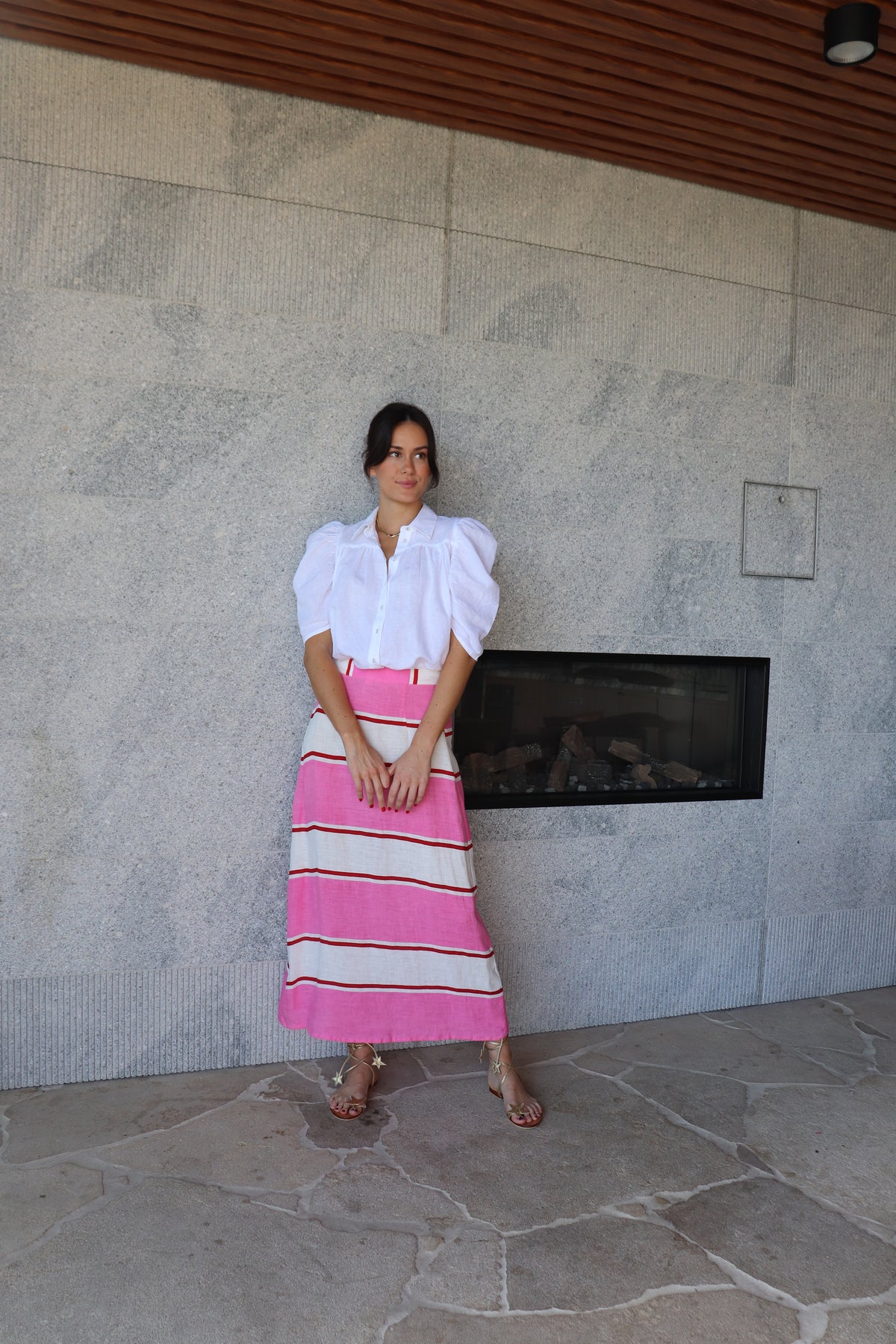 Holly Shirt Pink Embroidery