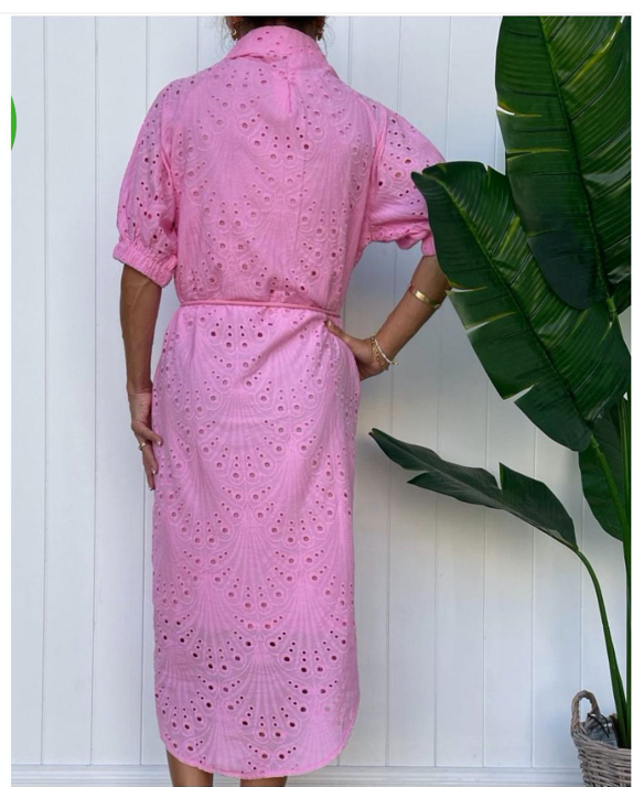 Anglaise Dress - Pink