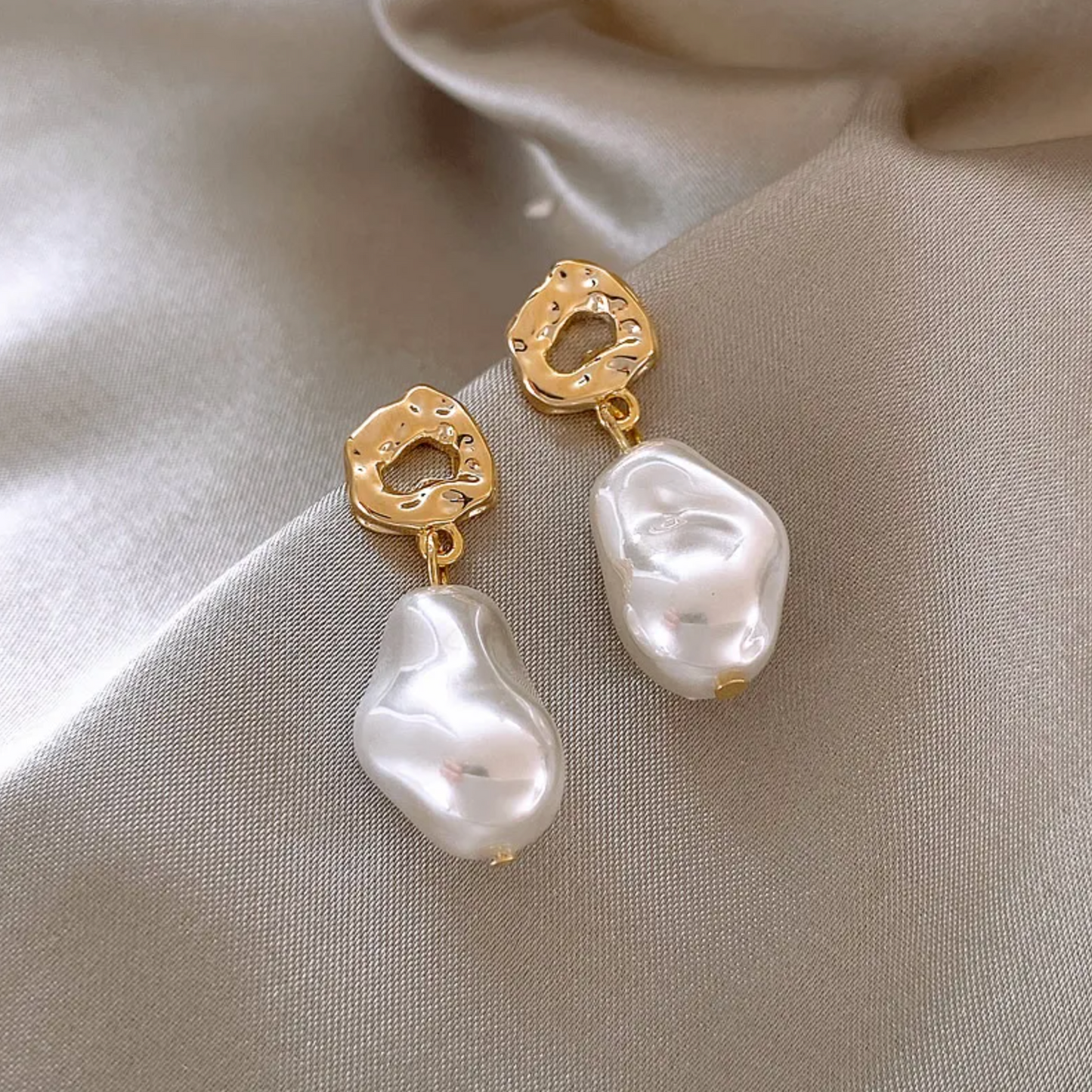Freshwater Pearl Abstract Earrings