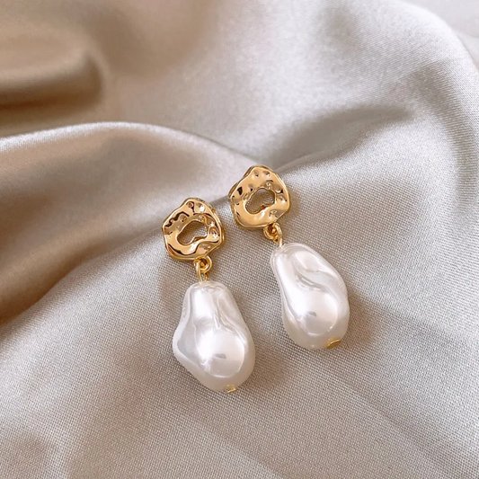 Freshwater Pearl Abstract Earrings