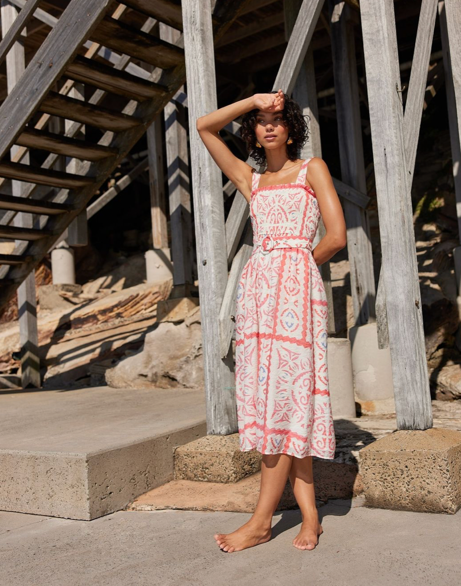 Lolani Shirred Dress Sz XXL/16 60%OFF