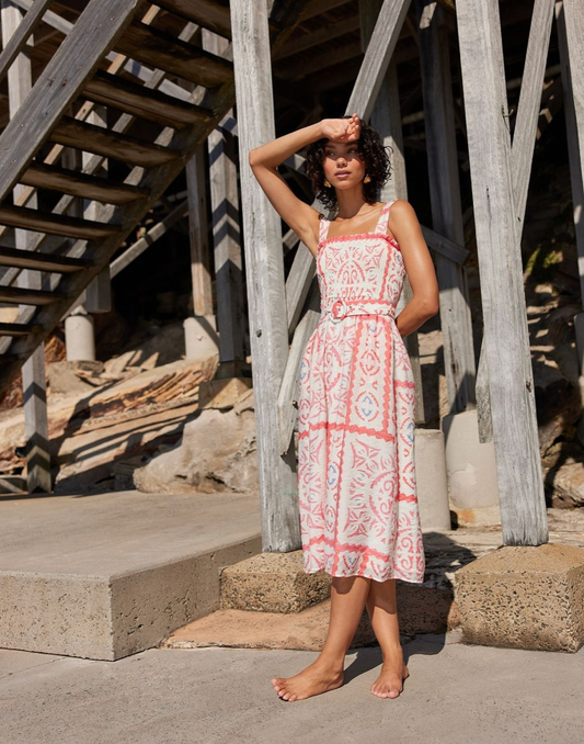 Lolani Shirred Dress Sz XXL/16 60%OFF