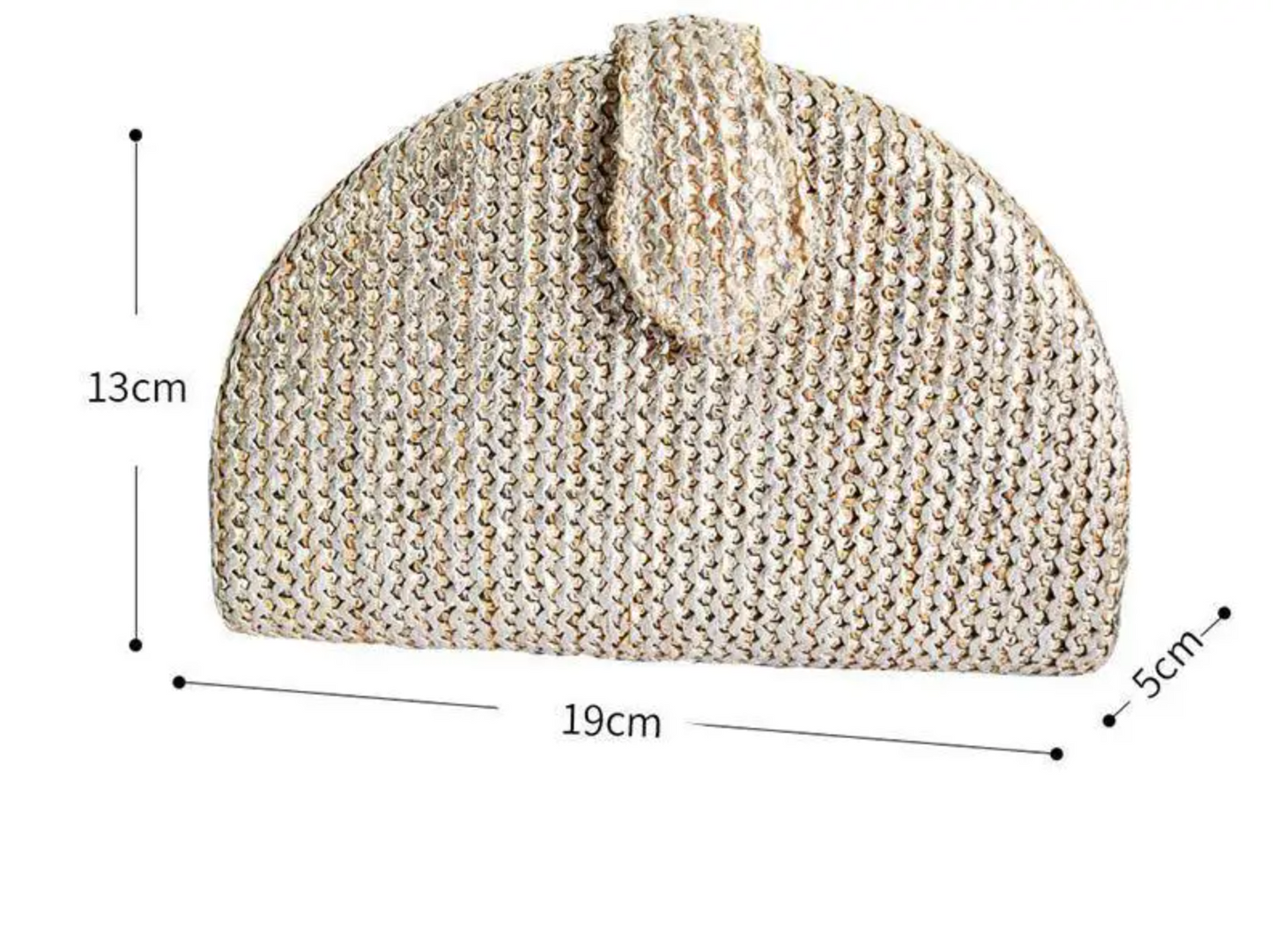 Woven arc Clutch