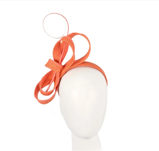 Orange Racing Fascinator