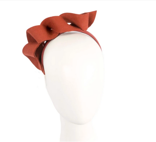 Spiral Felt Fascinator Rust