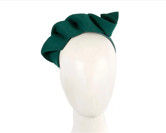 Spiral Felt Fascinator Green