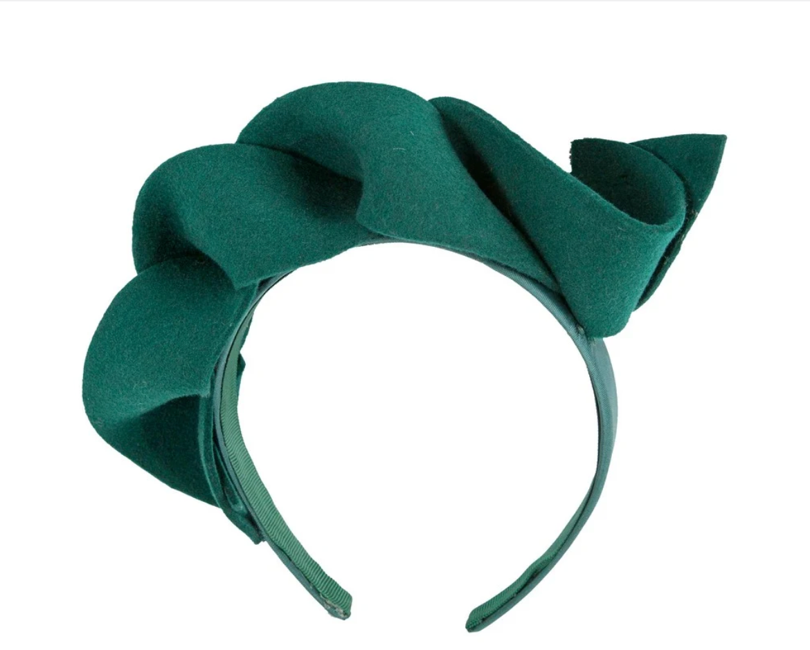 Spiral Felt Fascinator Green