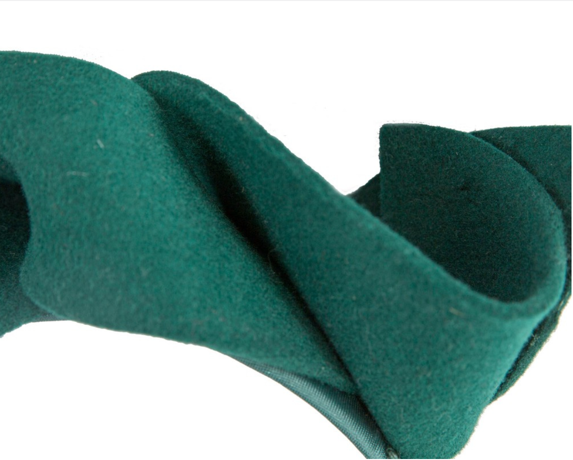 Spiral Felt Fascinator Green