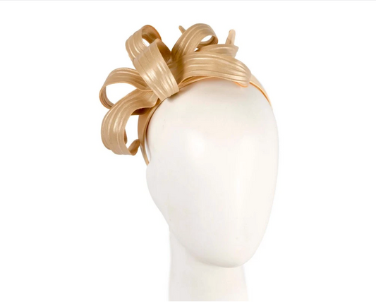 Stylish Bow Fascinator Gold