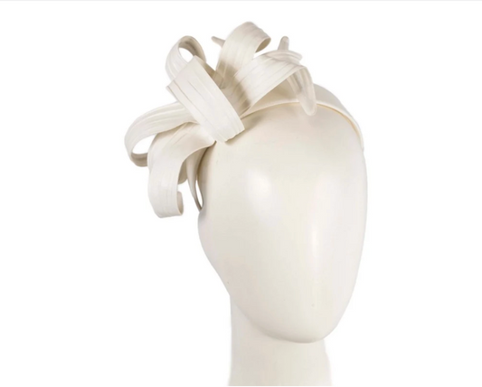 Stylish Bow Fascinator Cream