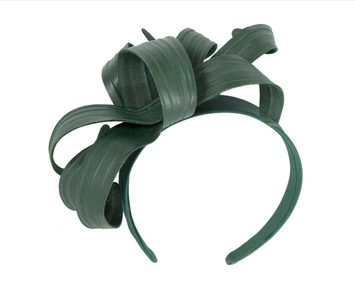 Stylish Bow Fascinator Green