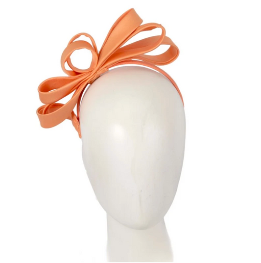 Orange Satin Bow Fascinator