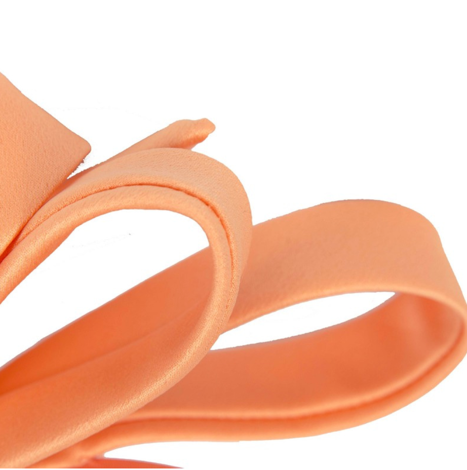 Orange Satin Bow Fascinator