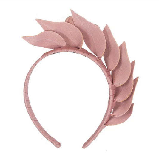 Taupe Leather Racing Fascinator