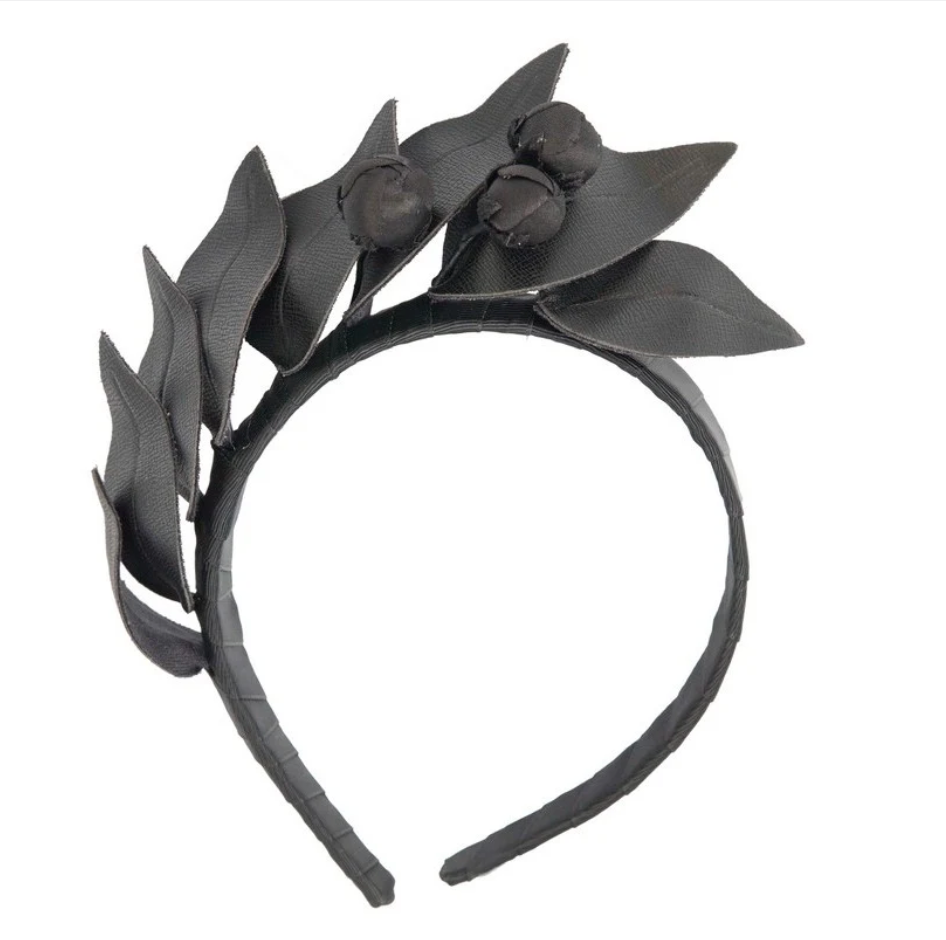 Black Leather Racing Fascinator
