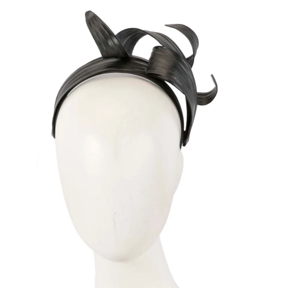 Black Leather Fascinator