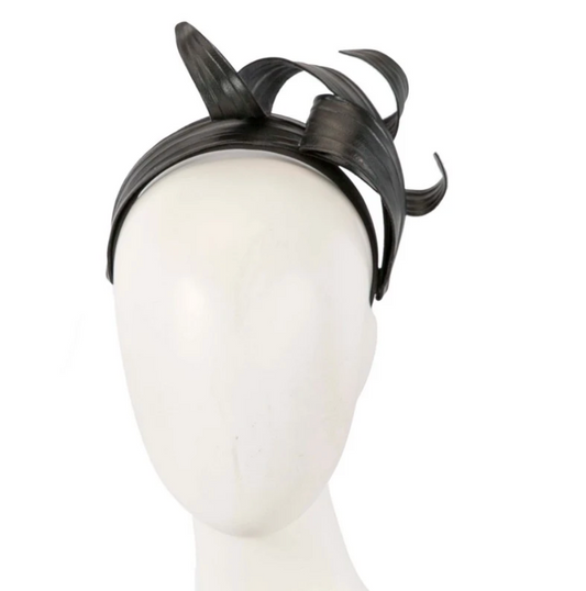 Black Leather Fascinator