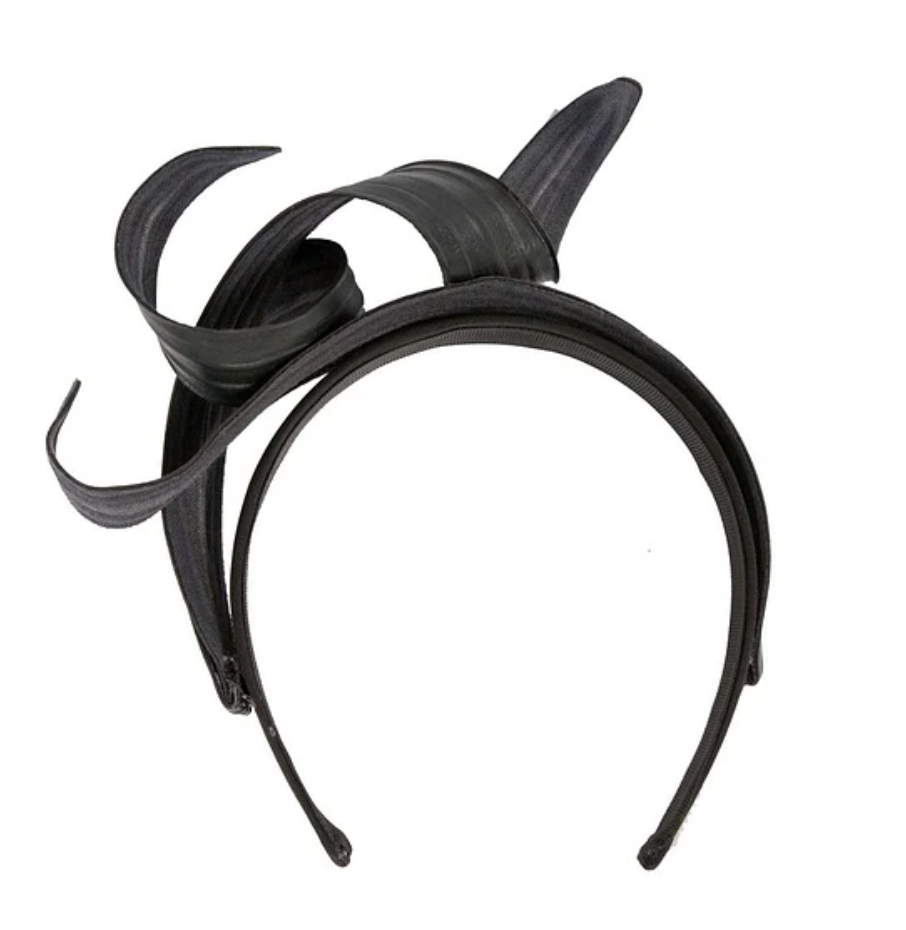 Black Leather Fascinator
