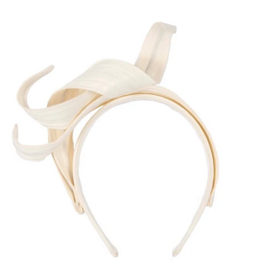 Ivory Leather Fascinator