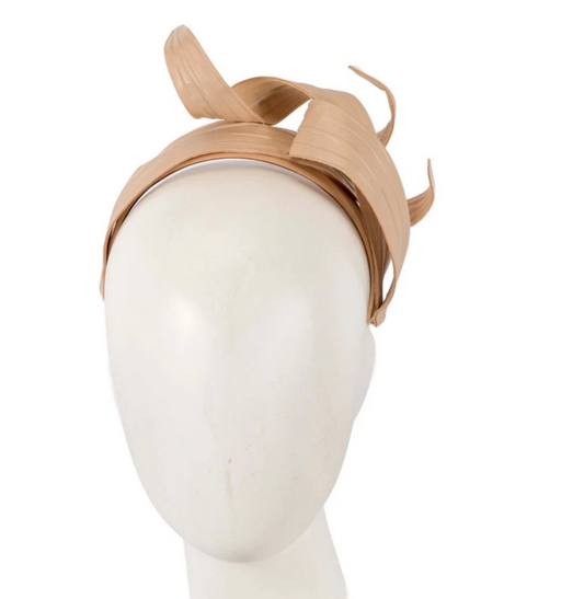 Nude Leather Fascinator