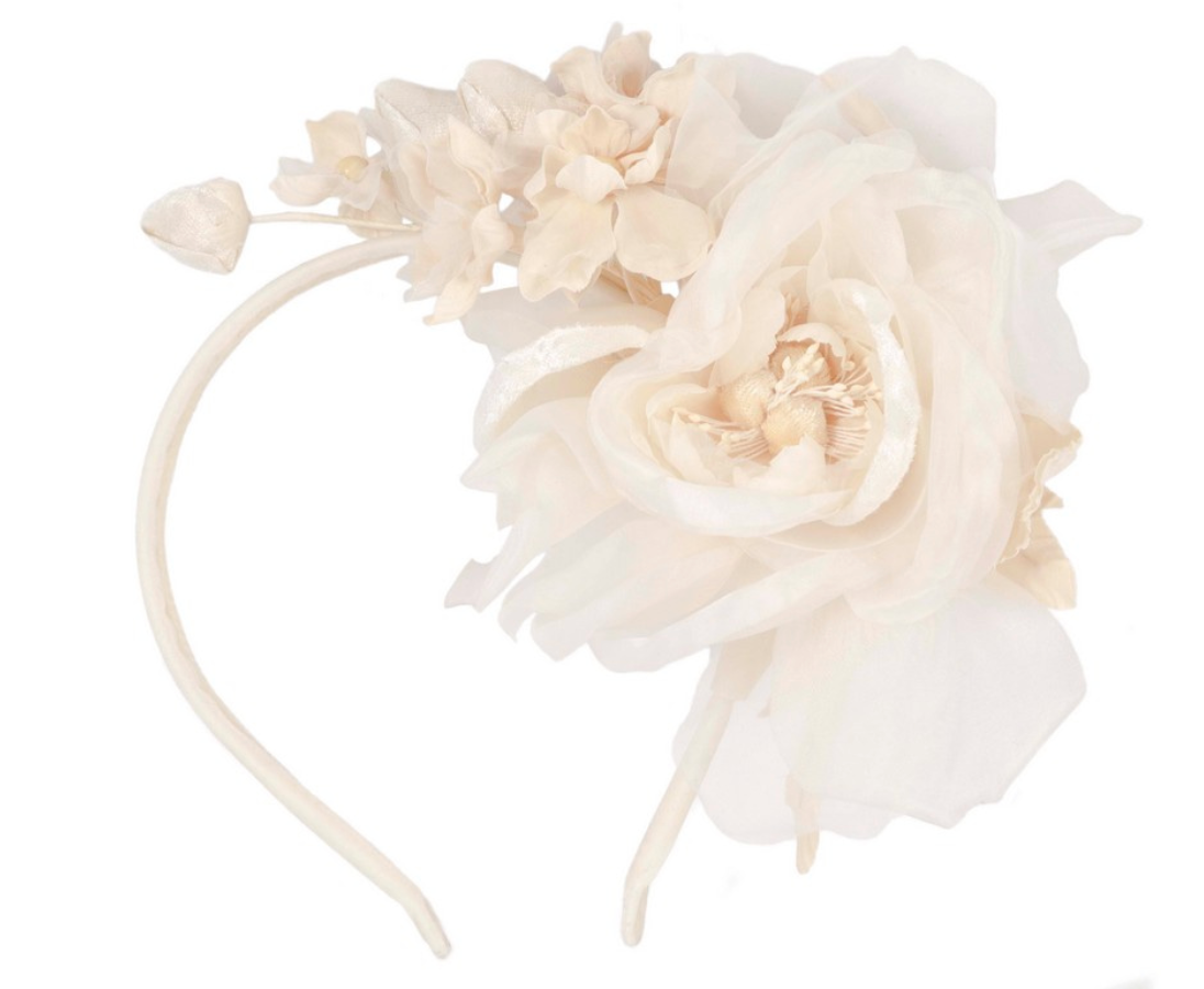 Cream and Nude Flower Fascinator
