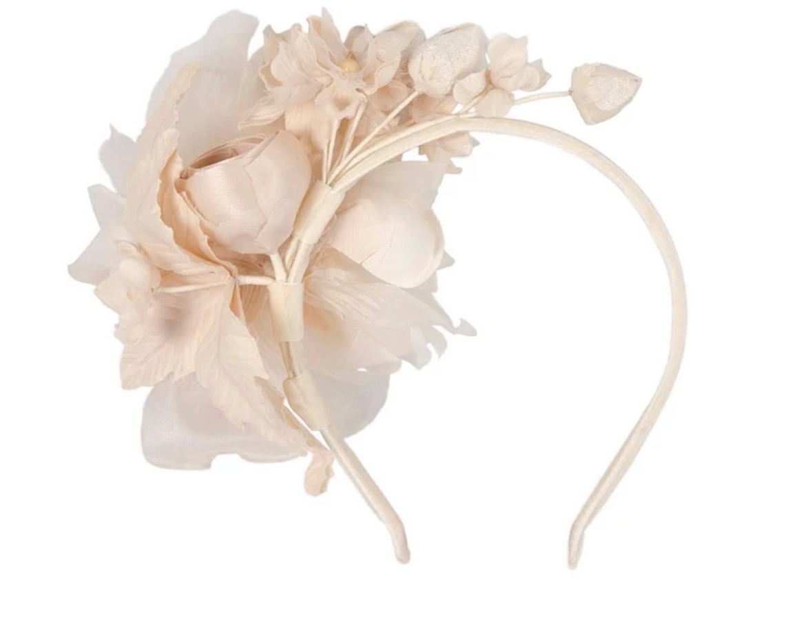 Cream and Nude Flower Fascinator