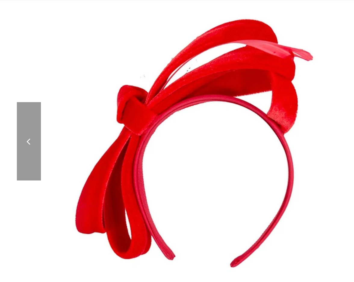 Red Velvet Bow Fascinator