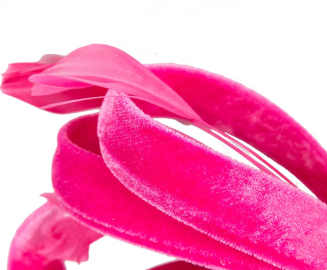 Pink Velvet Bow Fascinator