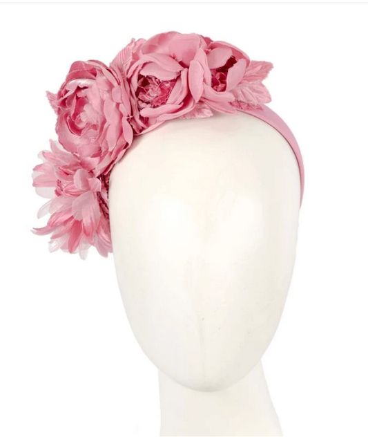 Dusty Pink Flower Fascinator