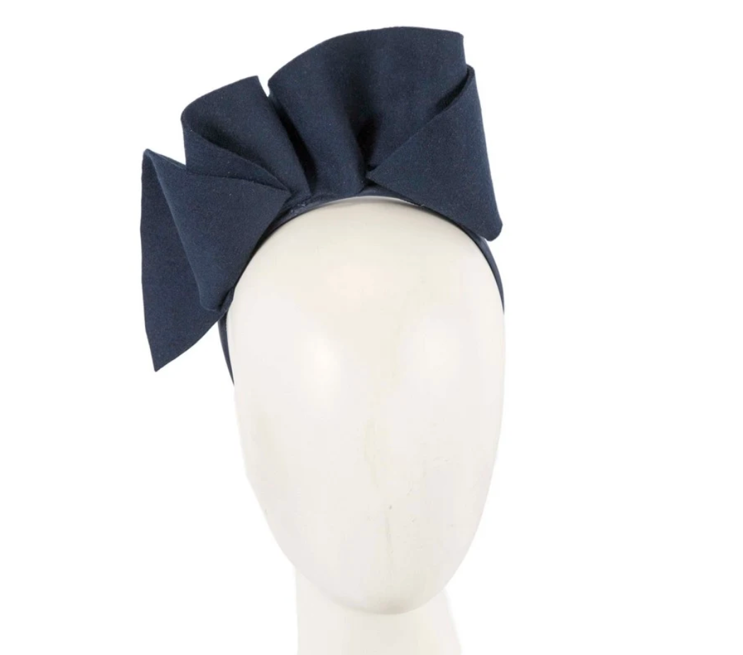 Navy Felt Fascinator