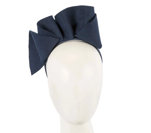 Navy Felt Fascinator