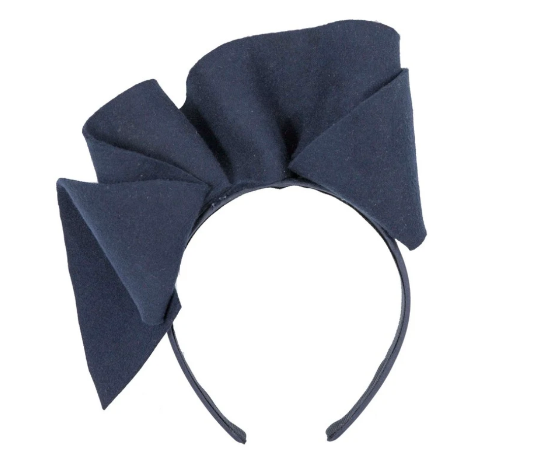Navy Felt Fascinator