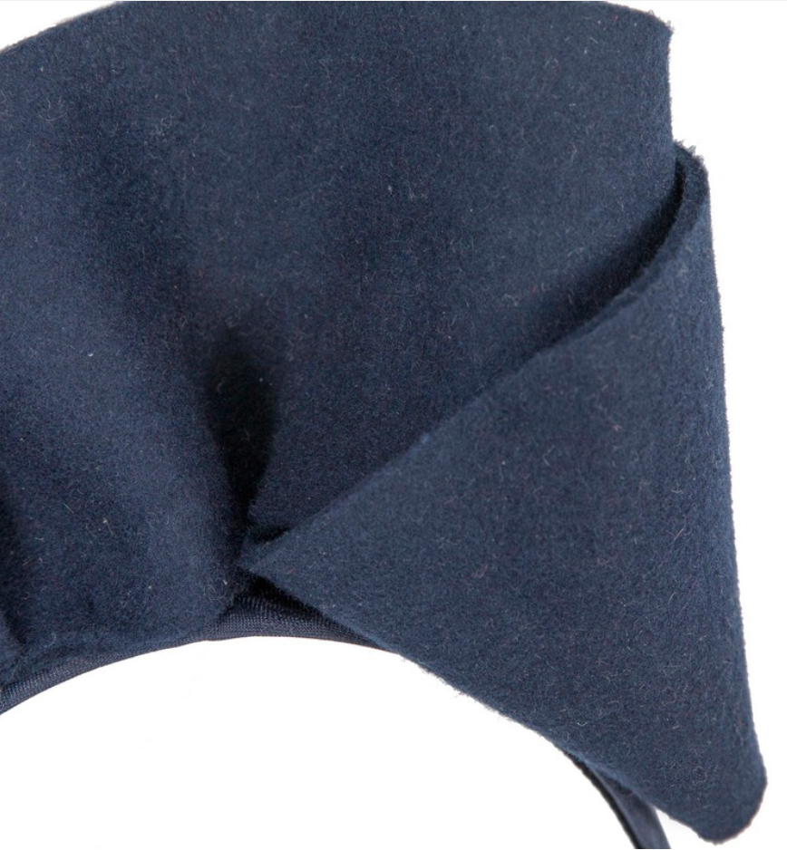 Navy Felt Fascinator