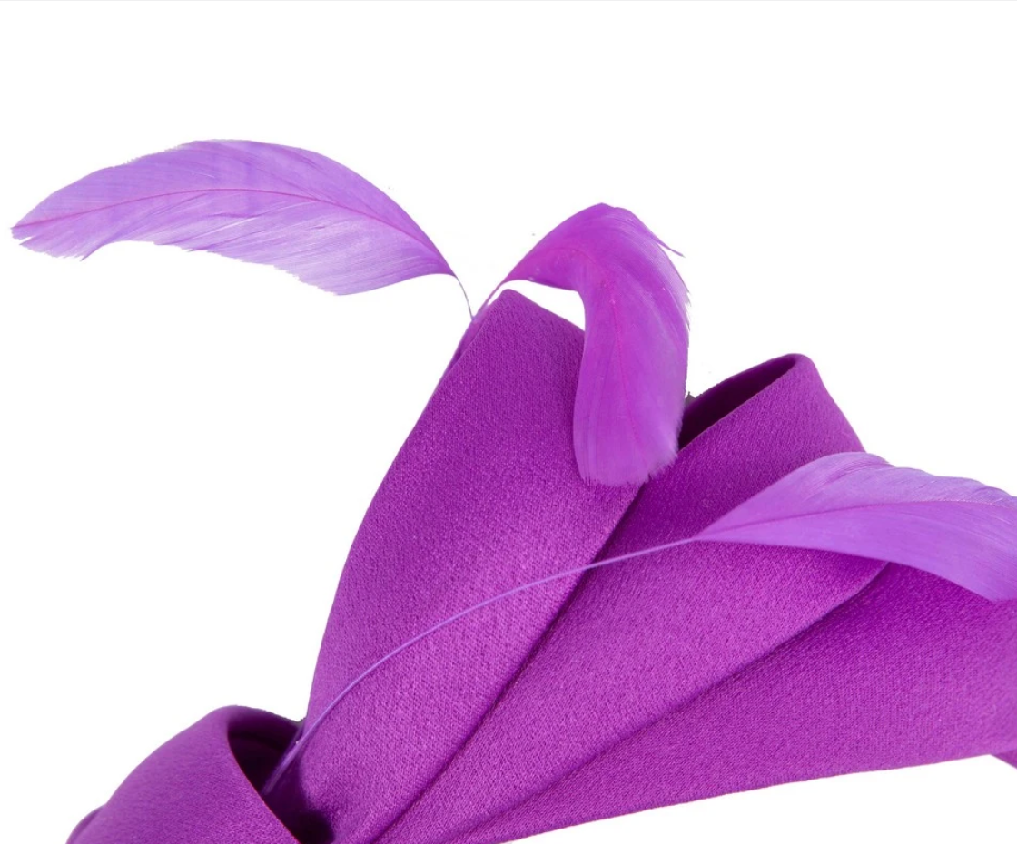 Purple Bow Racing Fascinator