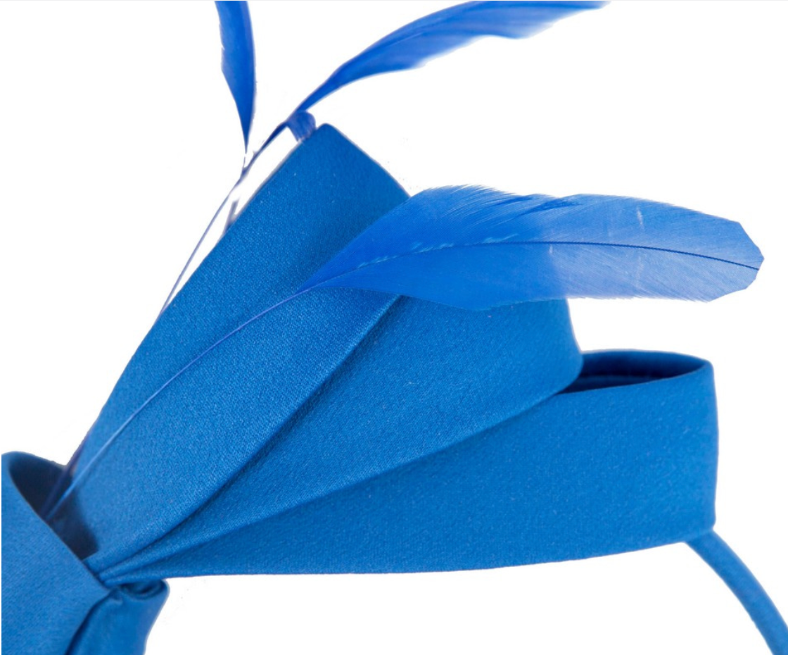 Royal Blue Bow Fascinator