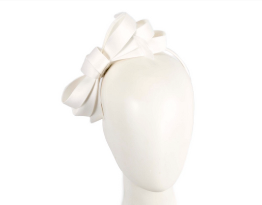 White Bow Fascinator