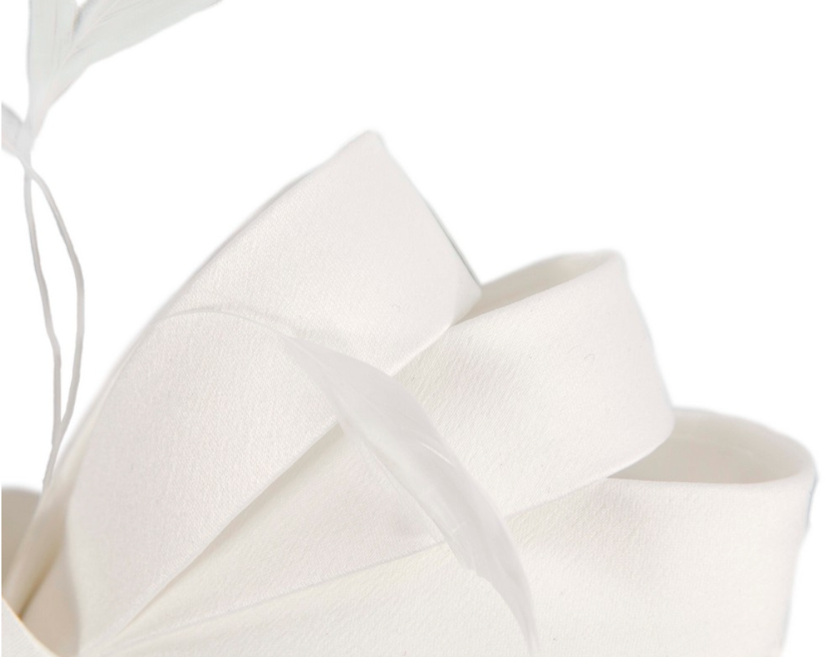 White Bow Fascinator