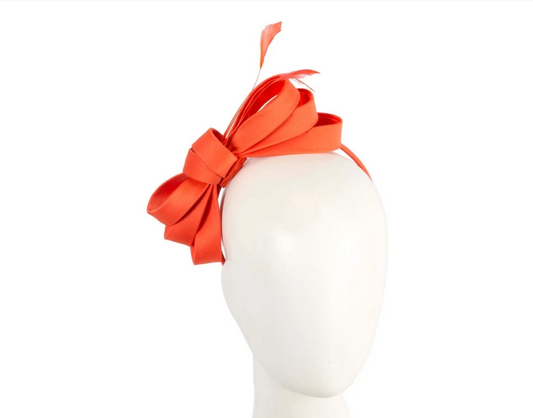 Orange Bow Fascinator