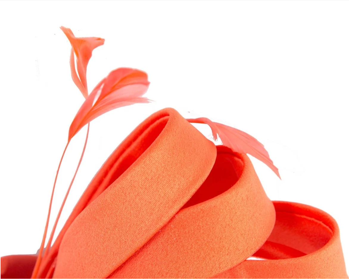 Orange Bow Fascinator