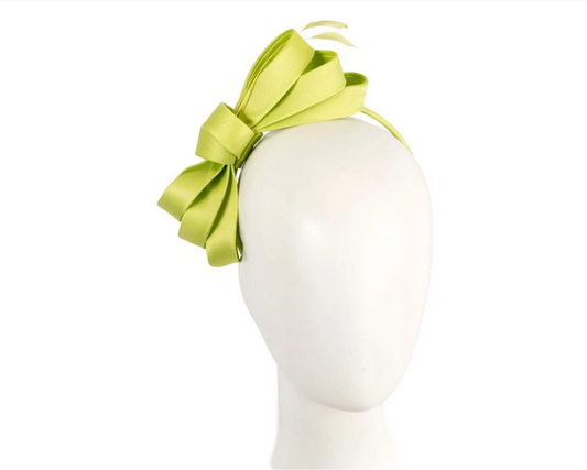 Lime Green Bow Fascinator