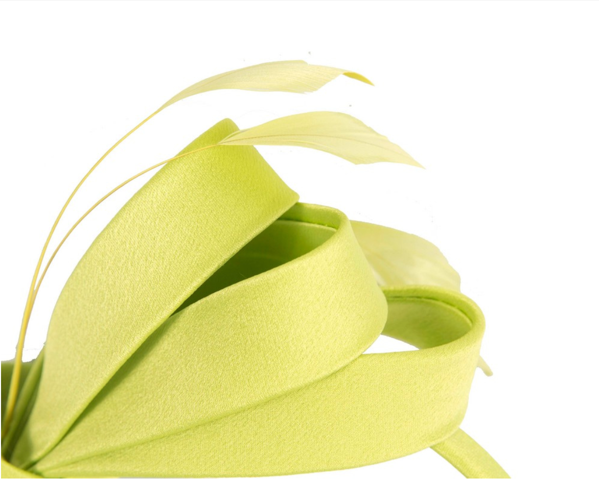 Lime Green Bow Fascinator